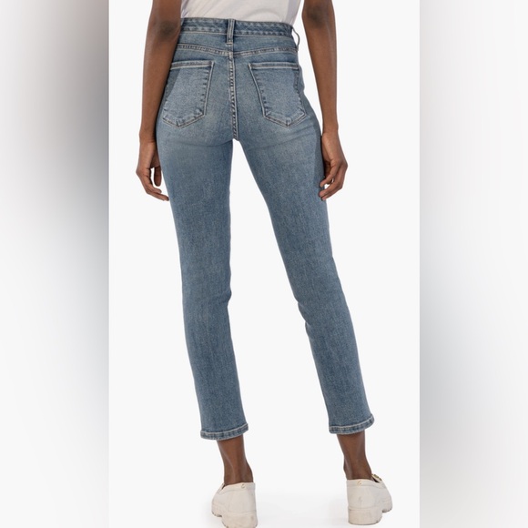 KUT from the Kloth Reese Fab Ab Rhinestone
High Waist Ankle Slim Straight Jeans - Picture 4 of 11